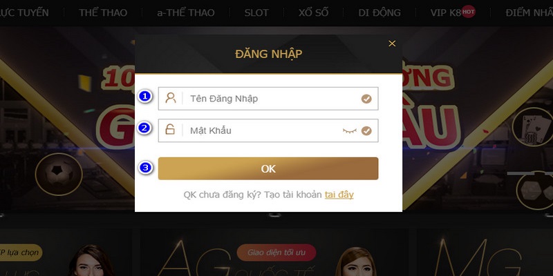 Hướng dẫn đăng nhập King88